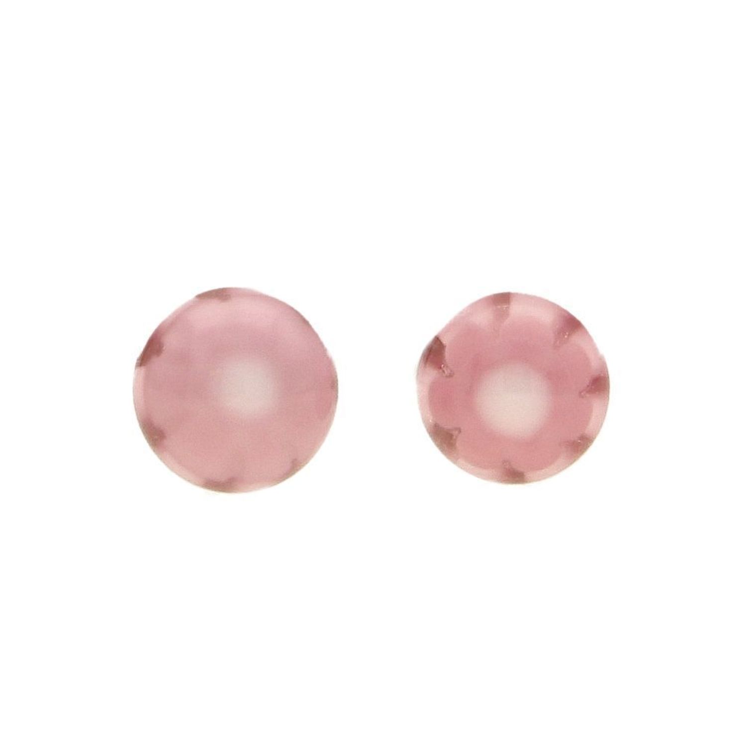 Srebrne kolczyki szkło weneckie 'Różowy kwiat' Murano 37.jpg